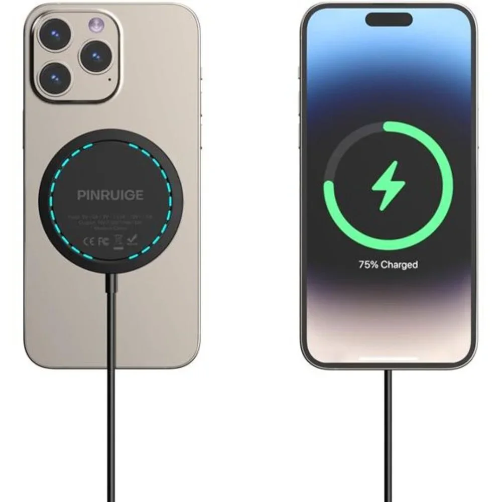 Magnetic Wireless Charger for iPhone, 15W Fast Mag Safe Charger 2 Pack Charging